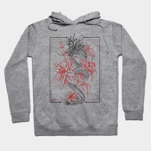 Floral Chinese mighty dragon Hoodie
